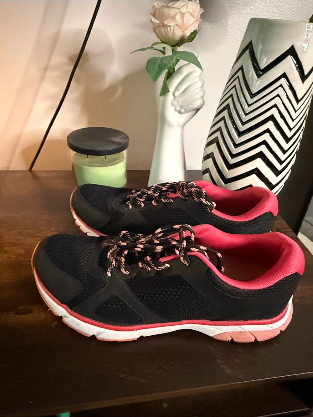Vionic Black and Pink Women's Athletic Sneakers